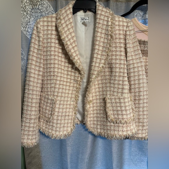 Bob Mackie Dresses & Skirts - Bob Mackie Tweed Three Piece Skirt Suit Size 14
